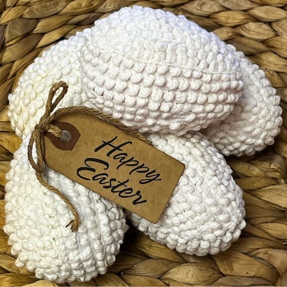 5 Large Primitive chenille Easter eggs farmhouse bowl filler tier tray decor - Picture 7 of 10